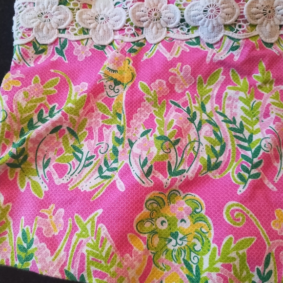 Lilly Pulitzer Super Cute Pink & Green Lace Halter neck Top 6 - Picture 5 of 6